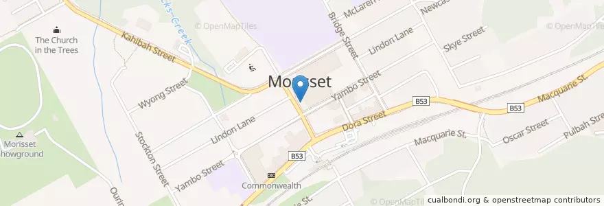 Mapa de ubicacion de Morisset Library en Australia, Nueva Gales Del Sur, Lake Macquarie City Council.