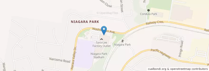 Mapa de ubicacion de Niagara Library en Australia, Nueva Gales Del Sur, Central Coast Council.