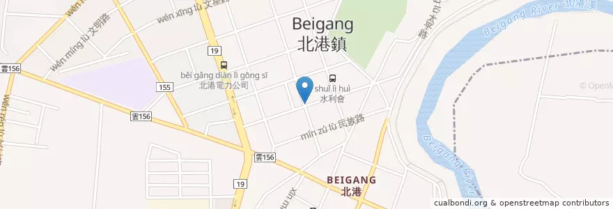 Mapa de ubicacion de 天天小館 en Taiwan, 臺灣省, 雲林縣, 北港鎮.
