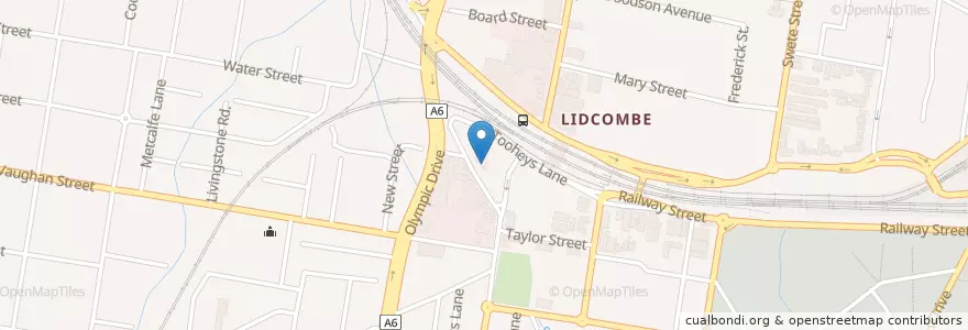 Mapa de ubicacion de Lidcombe Library en オーストラリア, ニューサウスウェールズ, Sydney, Cumberland City Council.