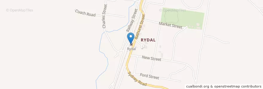 Mapa de ubicacion de Rydal Library en 오스트레일리아, New South Wales, Lithgow City Council.