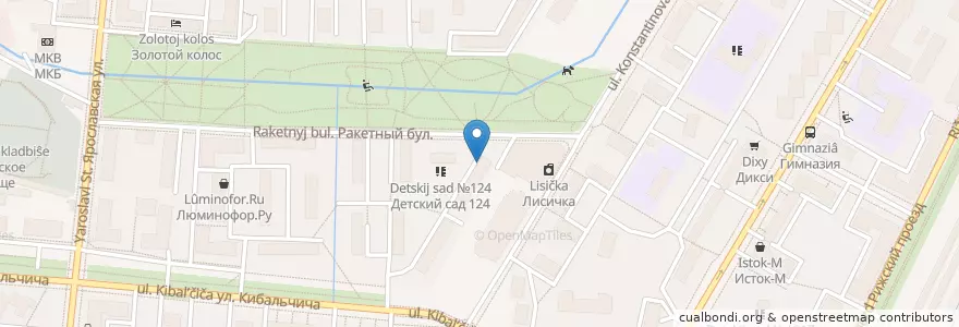 Mapa de ubicacion de Участковый пункт полиции en Russie, District Fédéral Central, Moscou, Северо-Восточный Административный Округ, Алексеевский Район.