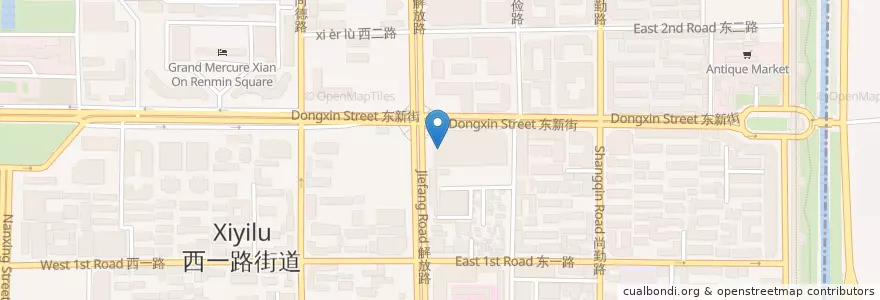 Mapa de ubicacion de Haidilao Hot Pot Cheng en 中国, 陝西省, 西安市, 新城区 (Xincheng).