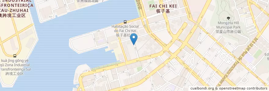 Mapa de ubicacion de 海擎天總站 The Praia / Terminal en China, Makau, Guangdong, 澳門 Macau, 珠海市, 香洲区, 花地瑪堂區 Nossa Senhora De Fátima.