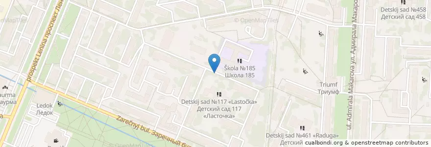 Mapa de ubicacion de Ладушка en Rusya Federasyonu, Приволжский Федеральный Округ, Nijniy Novgorod Oblastı, Городской Округ Нижний Новгород.