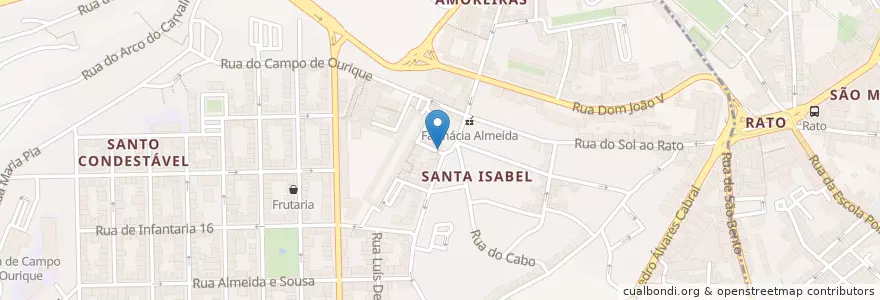 Mapa de ubicacion de Mr. Grill en 葡萄牙, Área Metropolitana De Lisboa, Lisboa, Grande Lisboa, 里斯本, Campo De Ourique.