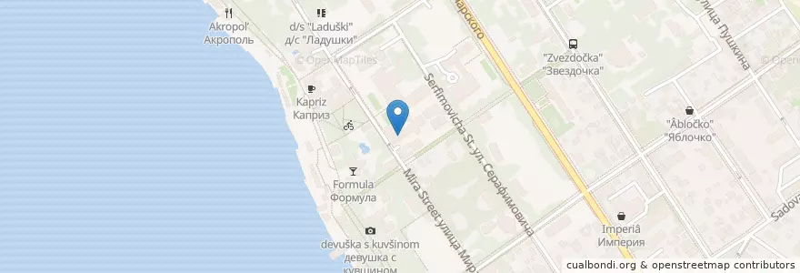 Mapa de ubicacion de Лечебный центр "Красная Талка" en Russland, Föderationskreis Südrussland, Region Krasnodar, Городской Округ Геленджик.