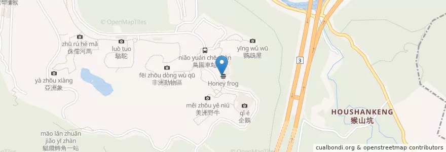 Mapa de ubicacion de Honey frog en 臺灣, 新北市, 臺北市, 文山區.