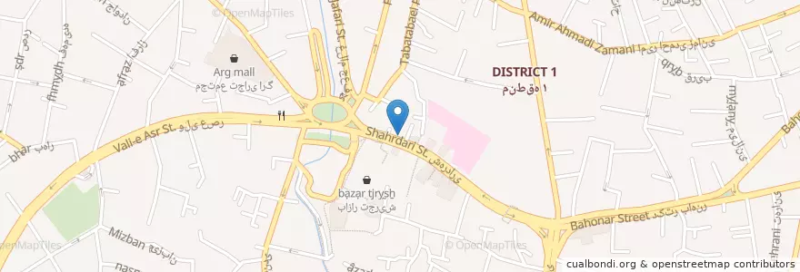 Mapa de ubicacion de بانک ملت en ایران, استان تهران, شهرستان شمیرانات, تهران, بخش رودبار قصران.