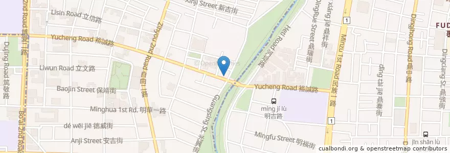 Mapa de ubicacion de 八方雲集裕誠店 en 타이완, 가오슝시, 싼민구, 쭤잉구.