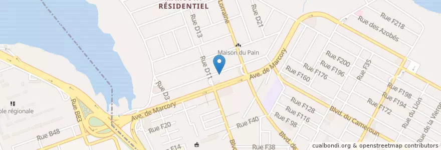 Mapa de ubicacion de EST LOKO en 科特迪瓦, 阿比让, Marcory.