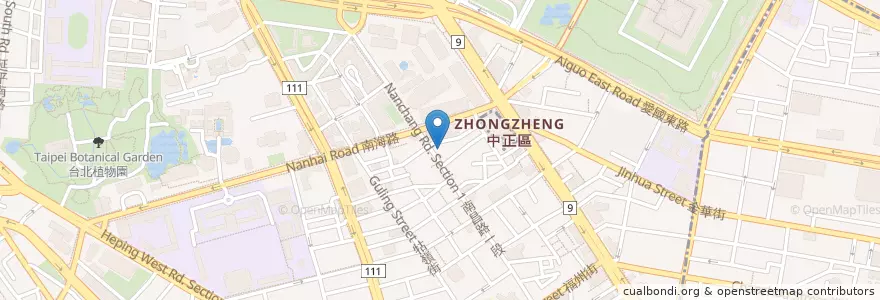 Mapa de ubicacion de 廣東奕興燒腊粥麵館 en Taiwan, New Taipei, Taipei, Zhongzheng District.