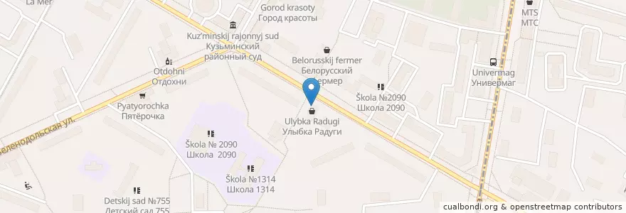 Mapa de ubicacion de Биг Донер en Rusia, Центральный Федеральный Округ, Москва, Юго-Восточный Административный Округ, Рязанский Район.