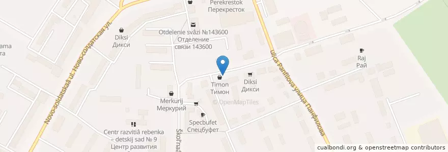 Mapa de ubicacion de Утренняя звезда en Rusia, Distrito Federal Central, Óblast De Moscú, Волоколамский Городской Округ.