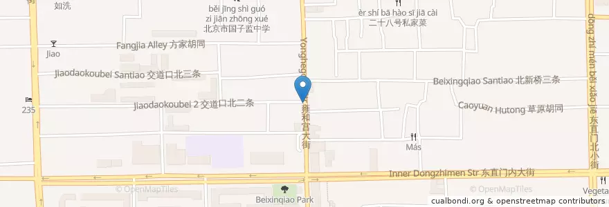 Mapa de ubicacion de QS Bar en China, Pequim, Hebei, 东城区.
