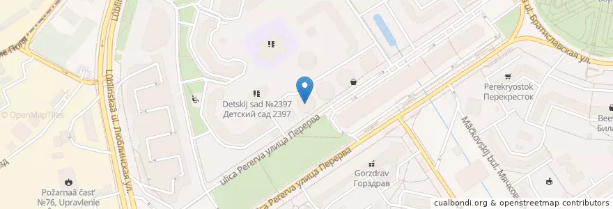 Mapa de ubicacion de Имма в Марьино en Rússia, Distrito Federal Central, Москва, Юго-Восточный Административный Округ, Район Марьино.
