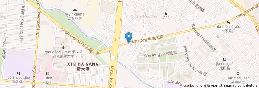 Mapa de ubicacion de 金飯統港式燒臘快餐 en Taïwan, Kaohsiung, 三民區.