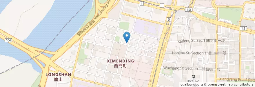 Mapa de ubicacion de 馬辣頂級麻辣鴛鴦鍋 en 臺灣, 新北市, 臺北市, 萬華區.