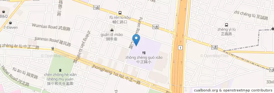 Mapa de ubicacion de 高雄日僑學校 en تايوان, كاوهسيونغ, 苓雅區.