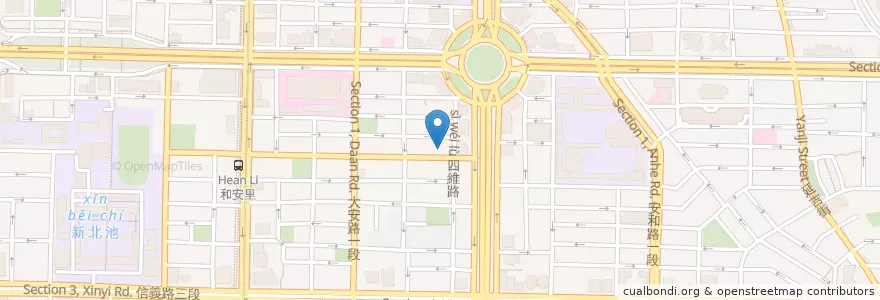 Mapa de ubicacion de Fourplay Cuisine☆ en Taiwan, 新北市, Taipei, 大安區.