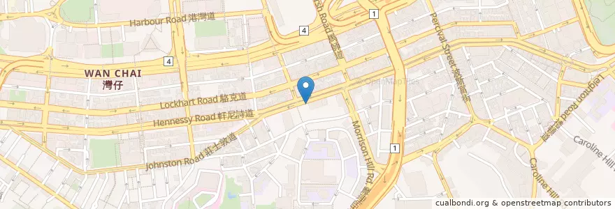Mapa de ubicacion de 大家樂 Café de Coral en Китай, Гуандун, Гонконг, Гонконг, Новые Территории, 灣仔區 Wan Chai District.