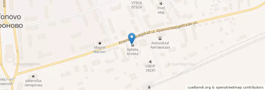 Mapa de ubicacion de Аптека en Rusland, Centraal Federaal District, Oblast Smolensk, Сафоновский Район, Сафоновское Городское Поселение.