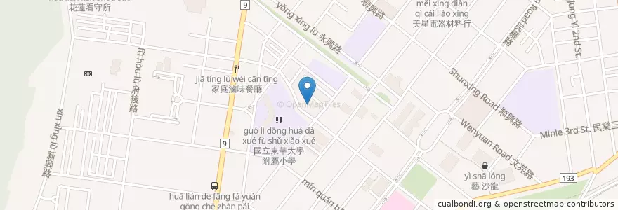 Mapa de ubicacion de 凌雲四村管理委員會管理室 en 타이완, 타이완성, 화롄현, 화롄 시.