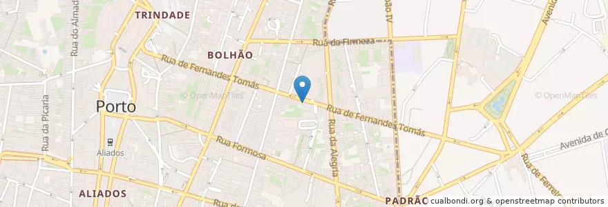 Mapa de ubicacion de A Case do Evaristo en Portugal, Norte, Área Metropolitana Do Porto, Porto, Porto, Cedofeita, Santo Ildefonso, Sé, Miragaia, São Nicolau E Vitória.