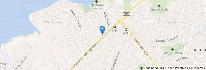 Mapa de ubicacion de Hilltop Takeaways en 新西兰, Auckland, Hibiscus And Bays.