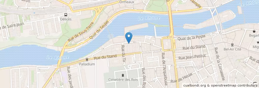 Mapa de ubicacion de La barje des volontaires en 스위스, Genève, Genève, Genève.