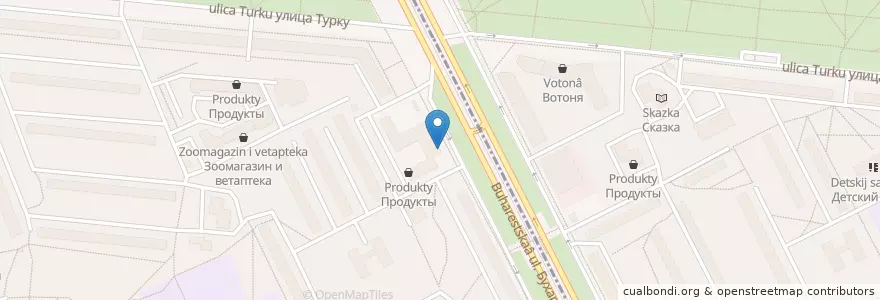 Mapa de ubicacion de VSEХорошо en Russland, Föderationskreis Nordwest, Oblast Leningrad, Sankt Petersburg, Фрунзенский Район.