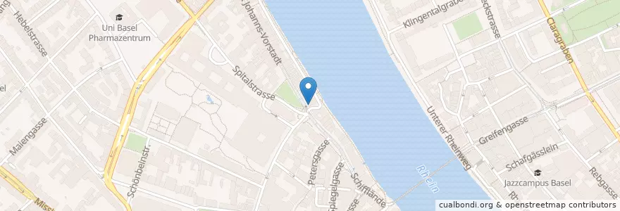 Mapa de ubicacion de New Bombay am Rhein en Switzerland, Basel-Stadt, Basel.