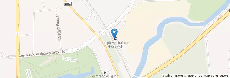 Mapa de ubicacion de 十鼓文化村站 en 臺灣, 臺南市, 仁德區.