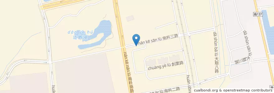 Mapa de ubicacion de 南科管理局站 en Taiwan, 臺南市, 新市區.