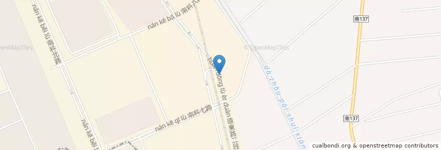 Mapa de ubicacion de 南科健康生活館站 en تايوان, تاينان, 善化區.