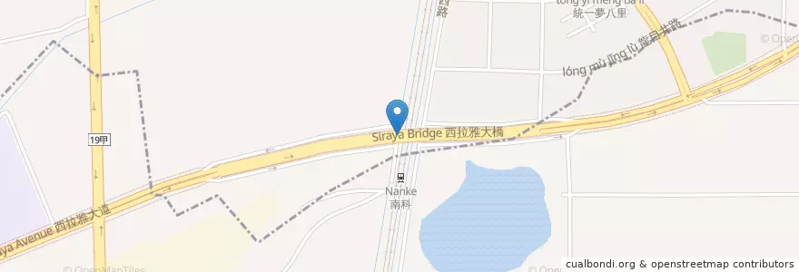 Mapa de ubicacion de 臺鐵南科站 en Taiwán, 臺南市, 善化區.