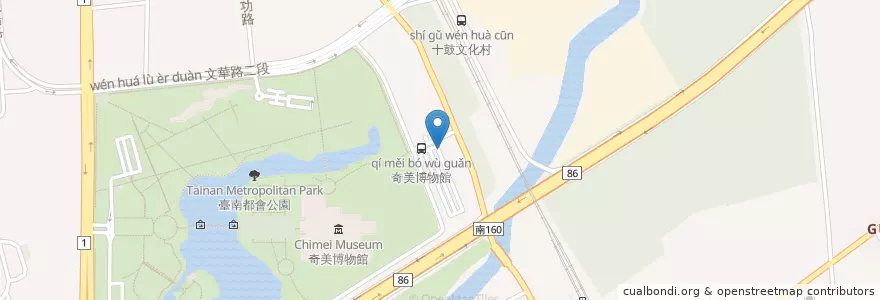 Mapa de ubicacion de Metropolitan Park- Wenxian Rd. Station en Taiwan, Tainan, Rende District.