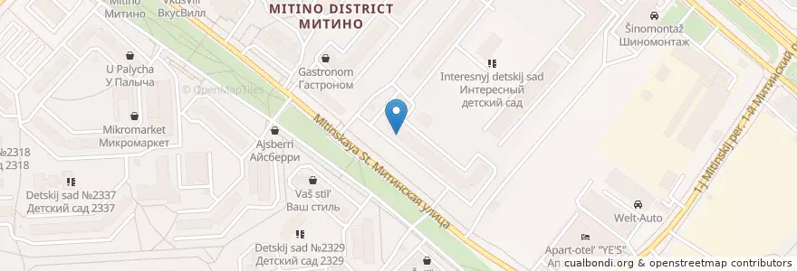 Mapa de ubicacion de БайкалДент en Russia, Central Federal District, Moscow, North-Western Administrative Okrug, Mitino District.