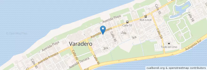 Mapa de ubicacion de Consultorio # 2 en 쿠바, Matanzas, Cárdenas, Varadero.