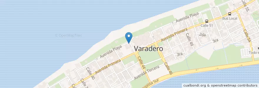 Mapa de ubicacion de Farmacia Central Varadero en كوبا, Matanzas, Cárdenas, Varadero.