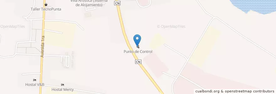 Mapa de ubicacion de Punto de Control en 古巴, Matanzas, Cárdenas.