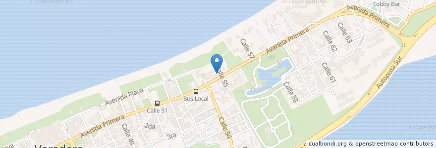 Mapa de ubicacion de CafeBar en Cuba, Matanzas, Cárdenas, Varadero.