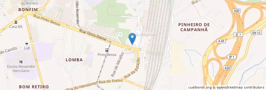 Mapa de ubicacion de Metro Café en Portugal, Nord, Área Metropolitana Do Porto, Porto, Porto, Campanhã.