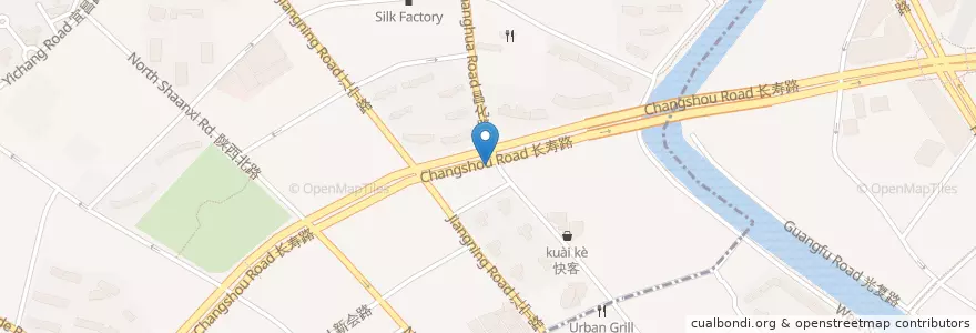 Mapa de ubicacion de 富淳饭店 en 中国, 上海市, 静安区.