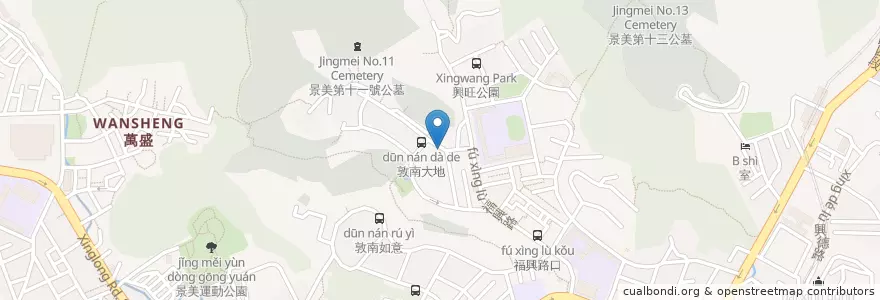 Mapa de ubicacion de 心路社區家園 en 台湾, 新北市, 台北市, 文山区.