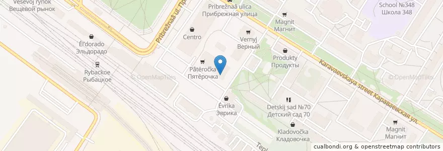 Mapa de ubicacion de Бродвей en Russie, District Fédéral Du Nord-Ouest, Oblast De Léningrad, Saint-Pétersbourg, Невский Район, Округ Рыбацкое.