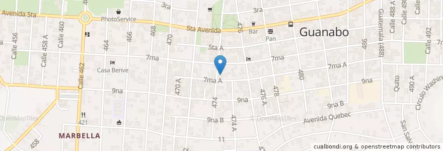 Mapa de ubicacion de Parroquia Santa Rosa de Lima en 쿠바, La Habana, Habana Del Este.
