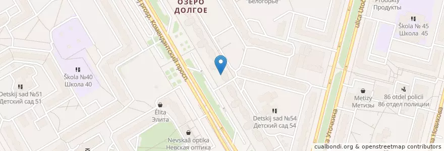 Mapa de ubicacion de BeerRoom en Russia, Northwestern Federal District, Leningrad Oblast, Saint Petersburg, Приморский Район, Округ Озеро Долгое.