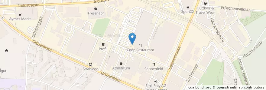 Mapa de ubicacion de Bank Cler en Suíça, Zurique, Bezirk Winterthur, Winterthur.
