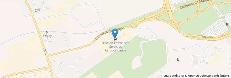 Mapa de ubicacion de Base de Transporte Servicios Aeroportuarios en Cuba, L'Avana, Boyeros.